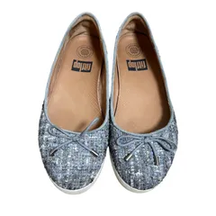 fitflop フィットフロップ レディース 靴 バレーシューズ ツイード素材 ラメ スパンコール ブルー 25センチ J7のサムネイル