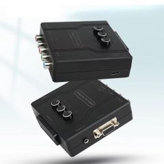 새로운 Bitfunx RGBS VGA에서 YPBPR 구성 요소 변환기 SCART에서 YPBPR YCBCR 레트로 게임 기계 용 Nintendo 64 PS1 PS2 Dreamcast RGBS VGA YPbPr 변환기 RGB 구성 요소