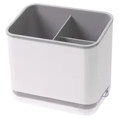 Riblind 箸立て 水切り キッチンツールスタンド カトラリースタンド 調理器具立て カトラリー収納 仕切り付き 水切り 卓上 おしゃれ キッチン収納 グレーのサムネイル