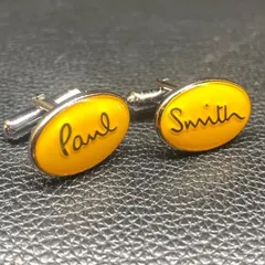 ポール・スミス Paul Smith　カフリンクス カフス　黄色　イエロー　オーバル型　　メンズ　スーツ　紳士　正装　フォーマル　パーティー　婚礼のサムネイル