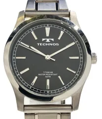 テクノス 腕時計 T-1079 クオーツ ブラック メンズ TECHNOSのサムネイル