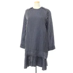 【中古】トーガ TOGA キュプラ ストライプ ワンピース ネイビーxグレー【サイズ38】【レディース】のサムネイル
