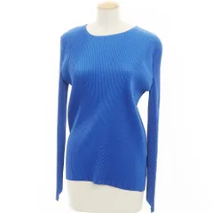 【中古】イッセイミヤケ ISSEY MIYAKE 2024年春夏 プリーツ加工  カットソー ポリエステル系 長袖Ｔシャツ ブルー【サイズ表記なし（L位）】【レディース】のサムネイル