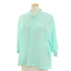 【中古】イッセイミヤケ ISSEY MIYAKE 2024年春夏 バンドカラー 半袖シャツ キュプラ系 半袖シャツ ライトブルー【サイズ表記なし（L位）】【レディース】のサムネイル