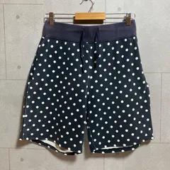 A BATHING APE アベイシングエイプ ドット スウェット ハーフパンツ ショートパンツ ショーツ M 水玉 ネイビー メンズ SU-32-43のサムネイル