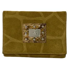 GIANNIVERSACE(ジャンニヴェルサーチ) 3つ折り財布 - ライトブラウン×ブラウン×シルバー メデューサ/スタッズ レザーのサムネイル