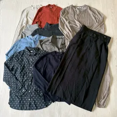 【お得！10点まとめ売り】【レディース Lサイズ】UNIQLO ユニクロ GU ジーユー ブラウス リブカットソー カーディガン ロングシャツワンピース タートルネック セーター ロングスカート