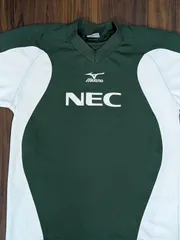 Mizuno ミズノ NECグリーンロケッツ ラグビーシャツ トレーニングウェア ユニフォーム Sのサムネイル