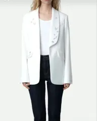タグ・アメリカ製新品 / Zadig & Voltaire アイボリー ジャケット 34のサムネイル