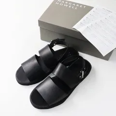 美品 マーガレットハウエル MARGARET HOWELL レザー ストラップ サンダル M｜ブラック シューズ 本革【2400015008721】のサムネイル