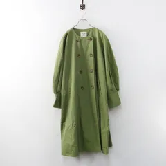 美品 定価12100円 ビームスハート BEAMS HEART 後ろ釦 ロングコート M オリーブ┃ジャケット ハオリ 羽織【2400015032467】のサムネイル