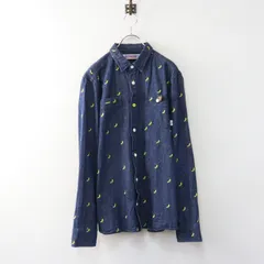 美品 ランドリー LAUNDRY バナナ刺繍 デニムシャツ M‖ネイビー トップス 前開き 長袖 さる モンキー【2400015028675】のサムネイル