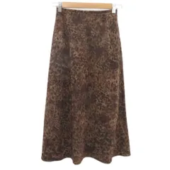 ジェラールダレル GERARD DAREL フレアスカート ロング丈 茶 ブラウン レオパード柄 バラ柄 /MA6 ■ECB005のサムネイル