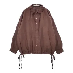 nest Robe リネン近江晒ドロストシャツ 01224-1281 ブラウス シャツ ブラウン レディース ネストローブ【中古】6-0608M∞のサムネイル