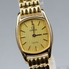 電池交換済 美品 OMEGA オメガ デビル 腕時計 QZ レディース 16mm