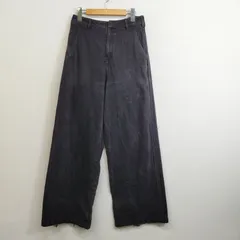 ADIDAS ORIGINALS × KSENIASCHNAIDER ワイド ブラック デニムパンツ  ジーンズ ミディアム Y2K ブロケットコア W29 F572のサムネイル