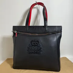 2605-301｜美品｜クリスチャンルブタン トートバッグ ブラック スタッズのサムネイル