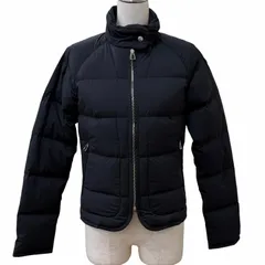 極美品★HERMES エルメス ピウミーノ セリエボタン スタンドカラー ZIP UP ダウンジャケット ブラック XS イタリア製 正規品 レディースのサムネイル