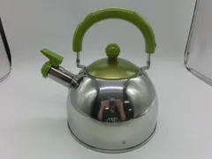 【TAKA123-20】◇ヨシカワ　わ・とーん(和色)　笛吹ケトル　ワカタケ色　高さ(取っ手込み)約22cm/直径約17.5cmのサムネイル