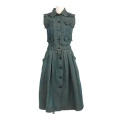シャネル ココマーク デニム ノースリーブ ワンピース P17124V09672 レディース ブルー CHANEL【中古】 【アパレル・小物】のサムネイル