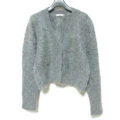 美品 23AW PLAGE プラージュ アルパカニット シャギーカーディガン グレー レディース 古着 中古 USEDのサムネイル