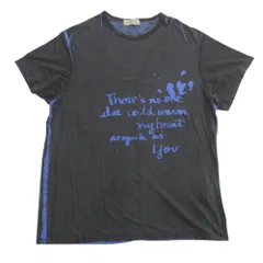 良品 Yohji Yamamoto POUR HOMME ヨウジヤマモトプールオム 20ss メッセージハギ Tシャツ カットソー 切替 オーバーサイズ 3 ブラック メンズ 古着 中古 USEDのサムネイル