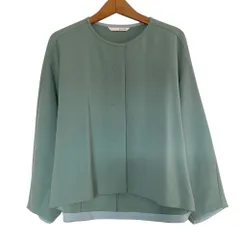美品 qualite カリテ ダブルクロスクロプドシャツジャケット 38 グリーン レディース 古着 中古 USEDのサムネイル