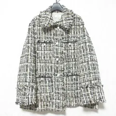 美品 IENA イエナ ホワイトツイードジャケット サイズ38 マルチカラー レディース 古着 中古 USEDのサムネイル