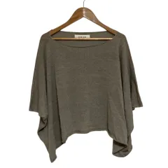 良品 evam eva エヴァムエヴァ linen coil pullover リネン ショート ニット プルオーバー E241K189 サイズM グレー レディース 古着 中古 USEDのサムネイル
