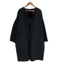 良品 DRESSTERIOR ドレステリア ウールチェックリバーシブルコート 085-93072 サイズ38 グレー レディース 古着 中古 USEDのサムネイル