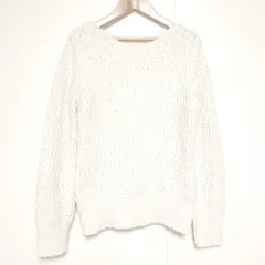 美品 24AW JENNE ジェンヌ マシュマロソフトニット セーター Lサイズ ホワイト レディース 古着 中古 USEDのサムネイル
