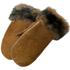 美品 UGG アグ ムートングローブ ミトン 手袋 S/M ブラウン レディース 古着 中古 USEDのサムネイル