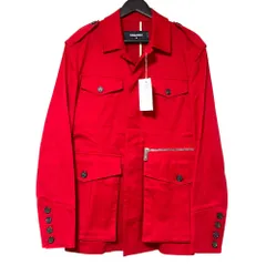 未使用 DSQUARED2 ディースクエアード コットン M-65 ミリタリージャケット ハンティングジャケット サイズ48 170/88A レッド メンズ 古着 中古 USEDのサムネイル