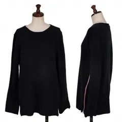 コムコム コムデギャルソンCOMME des GARCONS アクリルサイドジップニット 紺赤Sのサムネイル