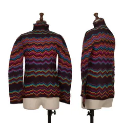 イッセイミヤケ ミーISSEY MIYAKE me カラフルウェーブプリントストレッチプリーツハイネックカットソー マルチFのサムネイル