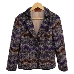 MISSONI(ミッソーニ) ジャケット サイズ42 M レディース美品  - パープル×ライトピンク×マルチ 長袖/秋/冬のサムネイル