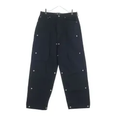 NO MASS PROD (ノーマスブロッド) RAW DENIM JAPANESE LOOSE FIT BAGGY JEANS ローウエスト ジャパニーズ ルーズフィット スナップデザイン デニムパンツ ジーンズ ブラックのサムネイル