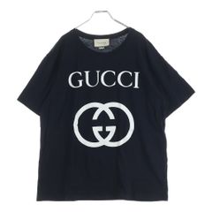極美品】グッチ Tシャツ ラム メンズ M アニマルロゴ 羊 ブラック