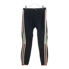 GUCCI (グッチ) 18SS Sideline Stretch Pants 495695 Z7576 サイドラインストレッチコットンパンツ ブラックのサムネイル