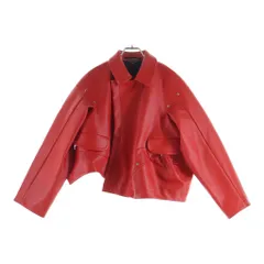 COMME des GARCONS (コムデギャルソン) 16AW 変形 レザー ライダースジャケット 合成皮革 レッド GR-J059 レディースのサムネイル