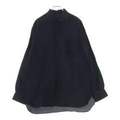 KAPTAIN SUNSHINE (キャプテンサンシャイン) Riviera L/S Shirt リビエラ ロングスリーブシャツ コットン リネン シルク フロントボタン 長袖シャツ ブラックのサムネイル