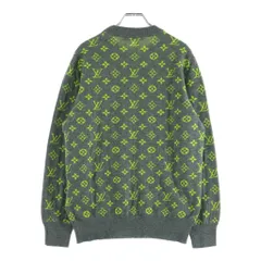LOUIS VUITTON (ルイヴィトン) 18AW モノグラムジャガード クルーネックニット カシミヤセーター グレー/イエロー RM182M GVG HFN14Wのサムネイル