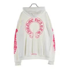 CHROME HEARTS (クロムハーツ) SWTSHRT PLVR ホースシュープリントプルオーバーパーカー ホワイト/ピンクのサムネイル