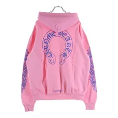CHROME HEARTS (クロムハーツ) SWTSHRT PLVR LTD ニューヨーク限定袖フローラルバックホースシュープリントプルオーバーパーカー フーディー ピンクのサムネイル
