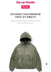 Mサイズ】BTS ARIRANG 韓国限定ZIP-UP HOODIEフーディ - メルカリ