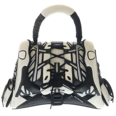 BALENCIAGA (バレンシアガ) スニーカーヘッド 2WAY ハンド ショルダーバッグ メッシュ レザー ブラック/ホワイトのサムネイル