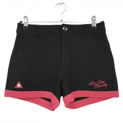 【超美品】ルコックゴルフ ショートパンツ 黒×ピンク ロゴ刺しゅう ストレッチ レディース 9 ゴルフウェア le coq sportifのサムネイル