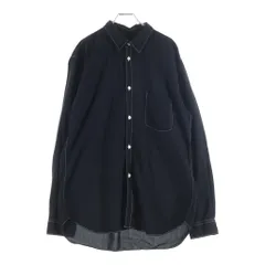 COMME des GARCONS HOMME DEUX (コムデギャルソン オムドゥ) 23AW 後染め加工 ポリエステル ステッチ 長袖シャツ ブラック DL-B022のサムネイル