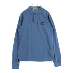 STONE ISLAND (ストーンアイランド) フロントロゴ パッチ 長袖ポロシャツ ブルーのサムネイル