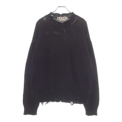 MARNI (マルニ) COTTON CREW NECK KNIT ダメージ加工 コットンクルーネックニット レッド GCMG0210A0 UFC652のサムネイル